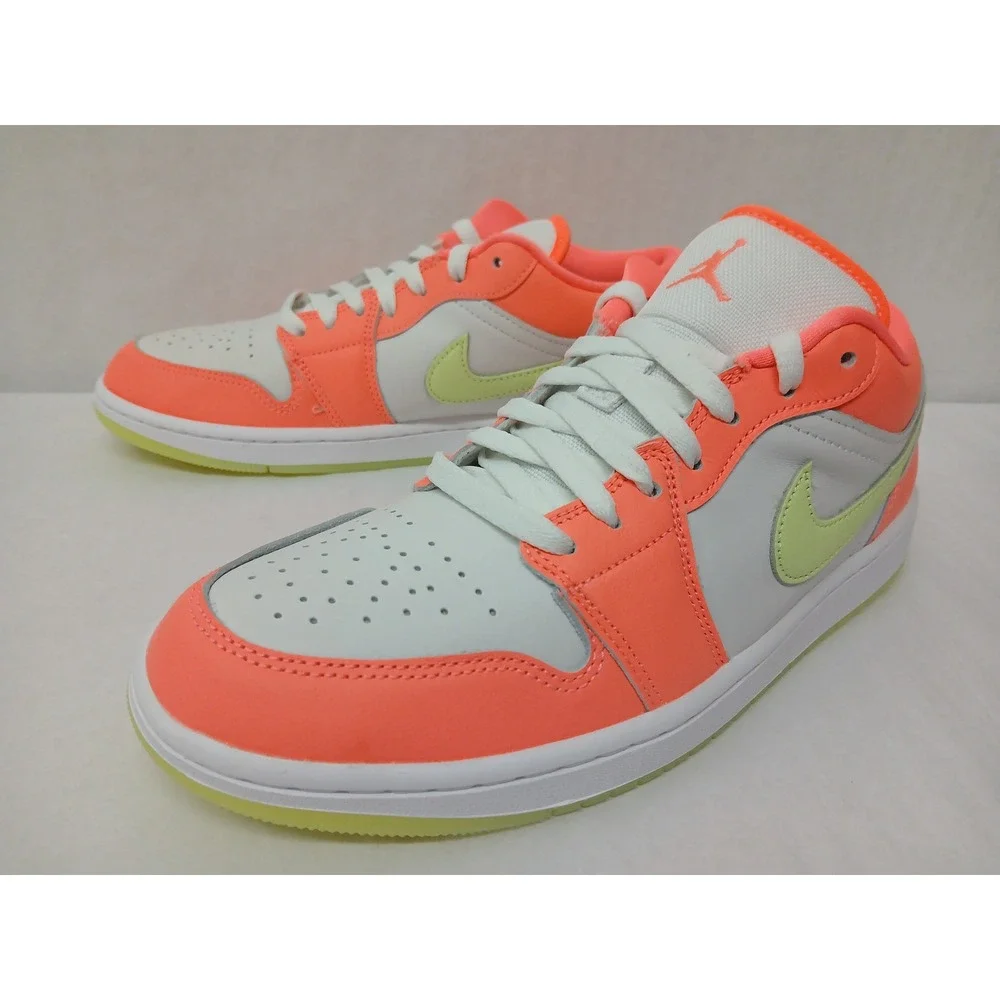 Nike Men's Air Jordan 1 Low SE Sneakers FN6772-671 Lava Glow Volt White‎ Size 9